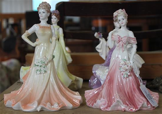 4 Coalport The Flower Ladies collection figurines